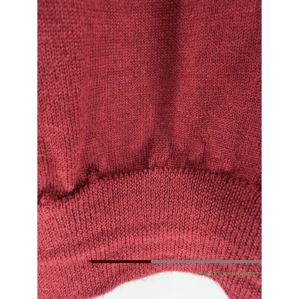 Joseph & Lyman Mens XL Sweater V Neck Pullover 100% Italian Merino Wool Red/Wine - Picture 5 of 7
